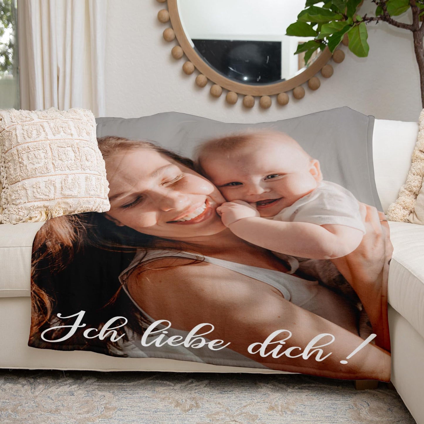 Personalisierte Kuscheldecke mit deinen Lieblingsfotos