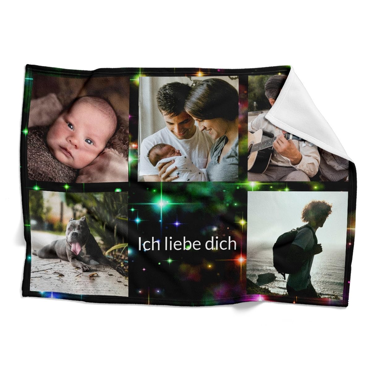 Personalisierte Kuscheldecke mit deinen Lieblingsfotos
