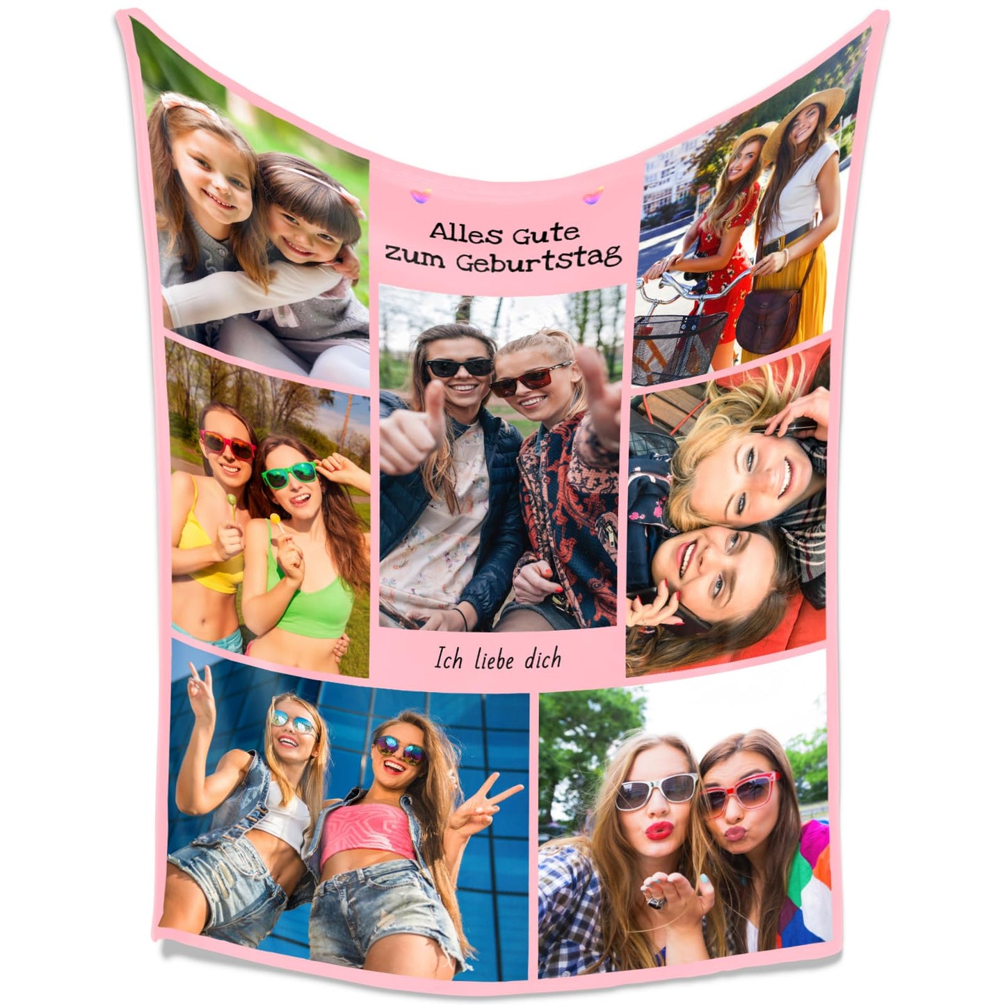 Personalisierte Kuscheldecke mit deinen Lieblingsfotos