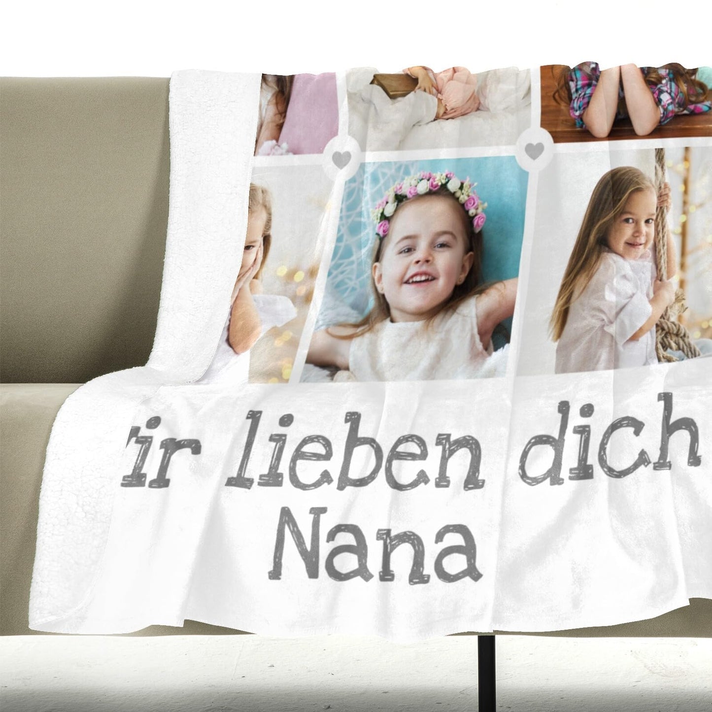 Personalisierte Kuscheldecke mit deinen Lieblingsfotos