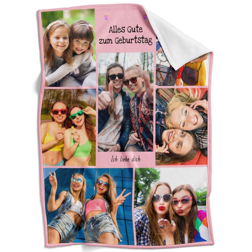 Personalisierte Kuscheldecke mit deinen Lieblingsfotos