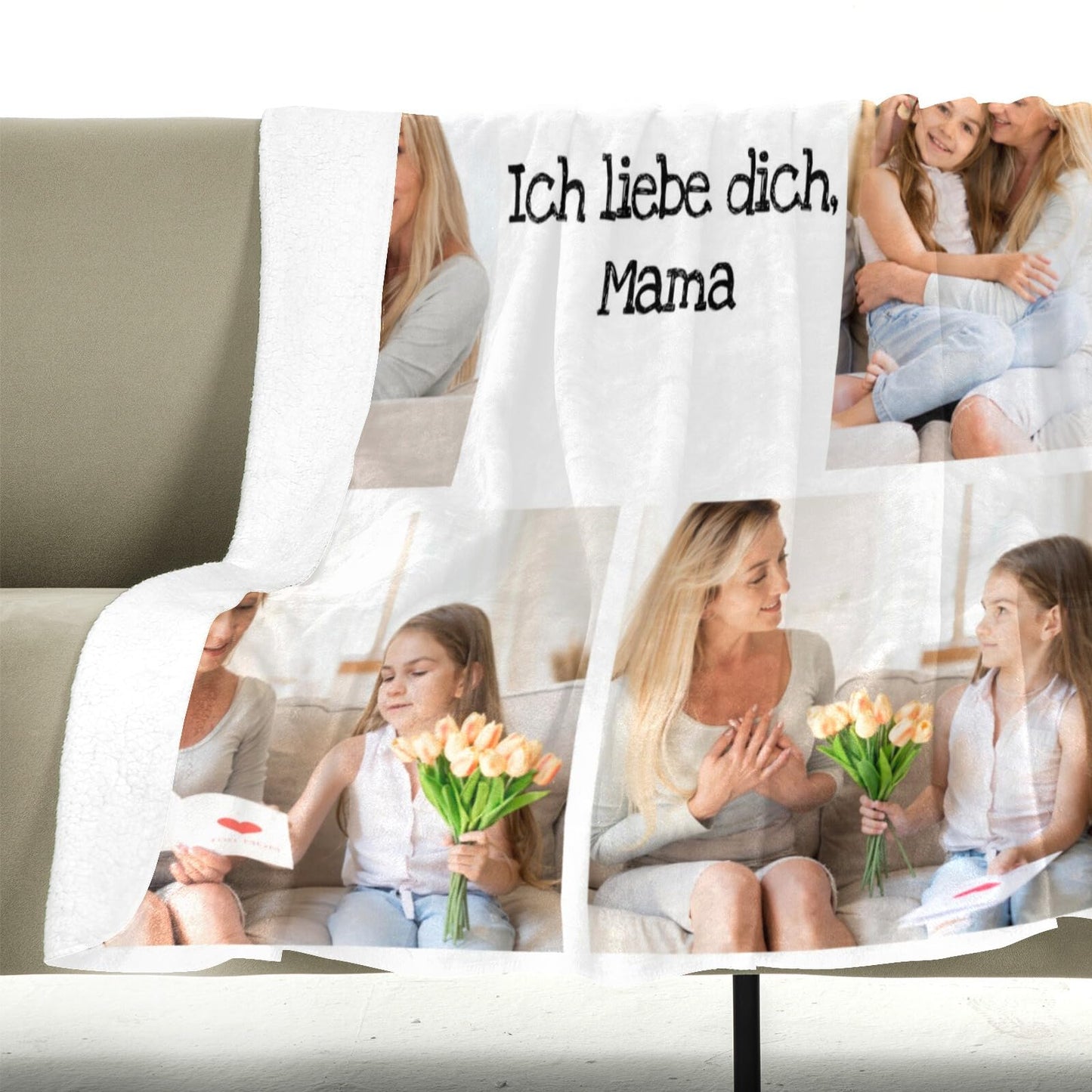 Personalisierte Kuscheldecke mit deinen Lieblingsfotos