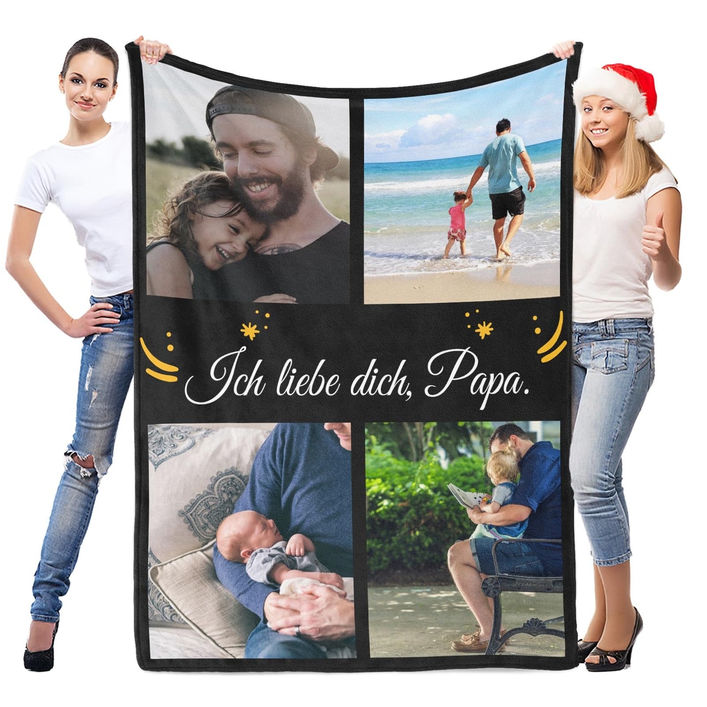 Personalisierte Kuscheldecke mit deinen Lieblingsfotos