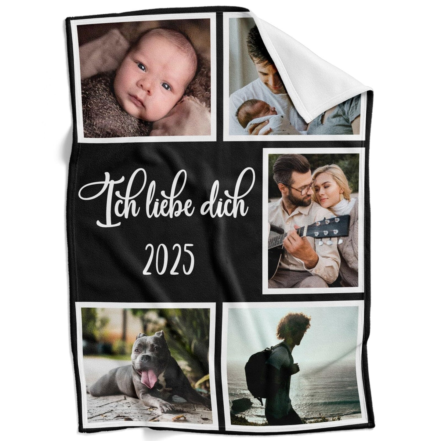 Personalisierte Kuscheldecke mit deinen Lieblingsfotos