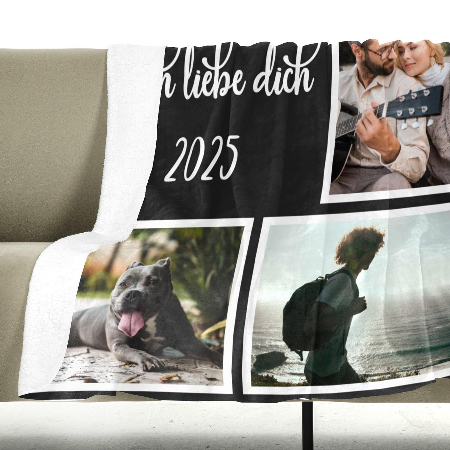 Personalisierte Kuscheldecke mit deinen Lieblingsfotos