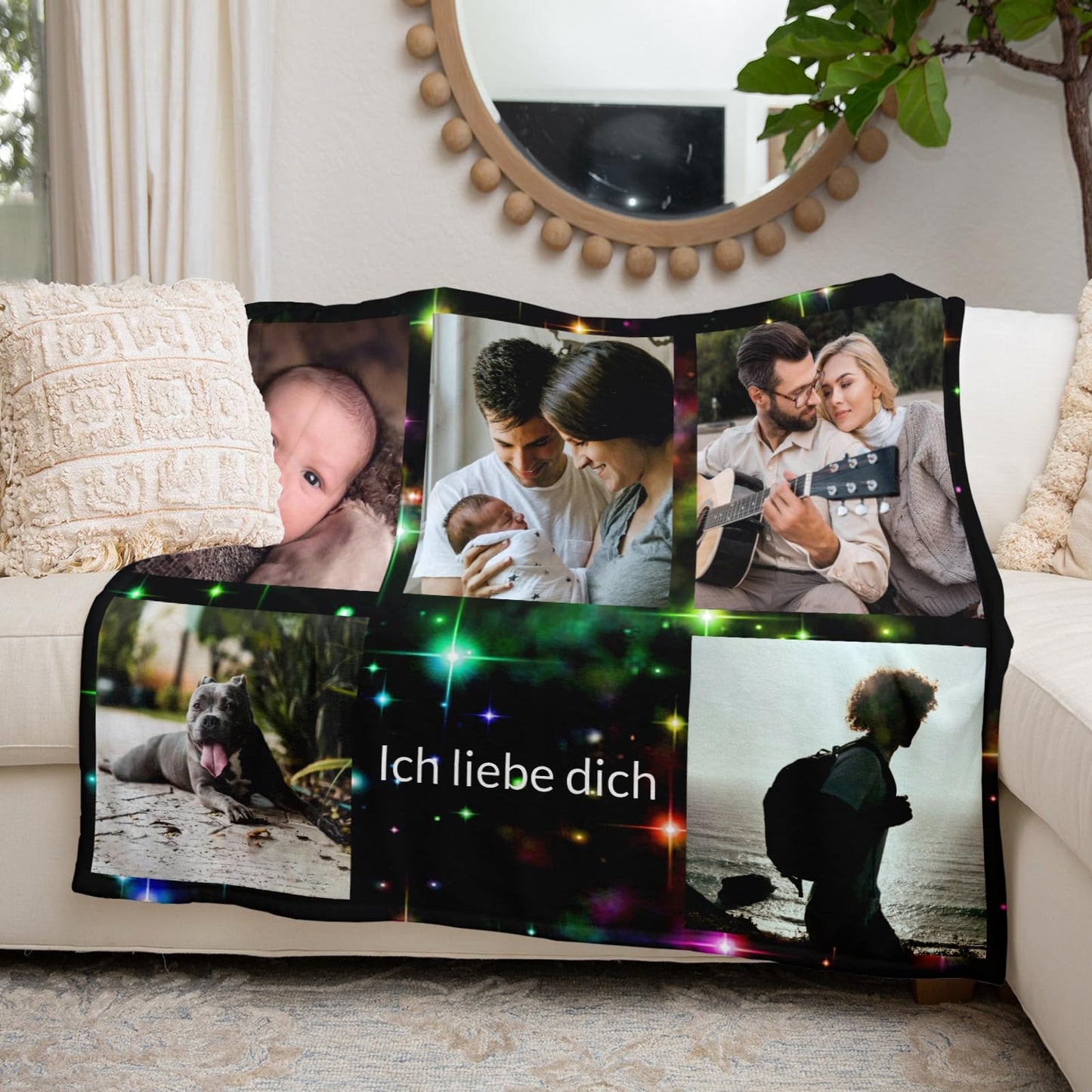 Personalisierte Kuscheldecke mit deinen Lieblingsfotos