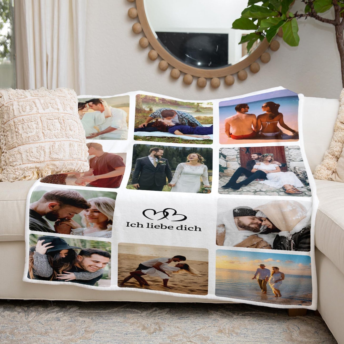 Personalisierte Kuscheldecke mit deinen Lieblingsfotos