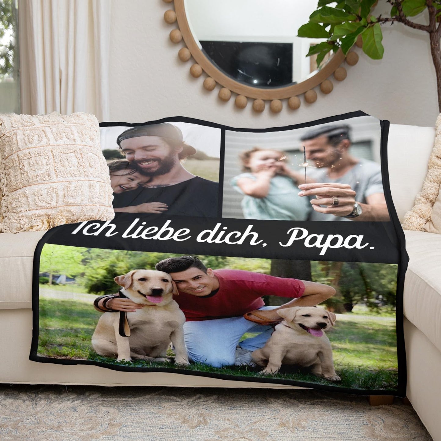Personalisierte Kuscheldecke mit deinen Lieblingsfotos