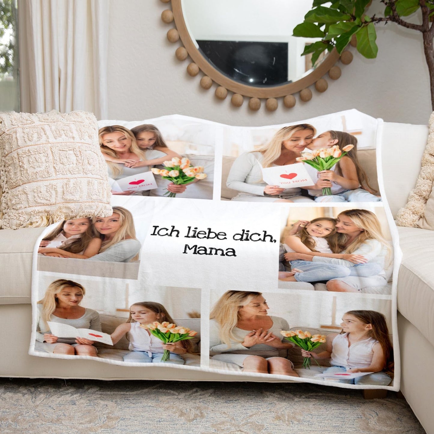 Personalisierte Kuscheldecke mit deinen Lieblingsfotos