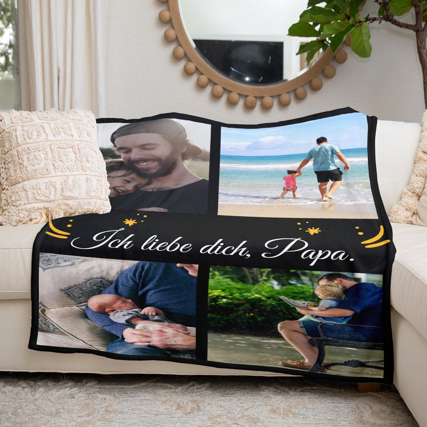 Personalisierte Kuscheldecke mit deinen Lieblingsfotos