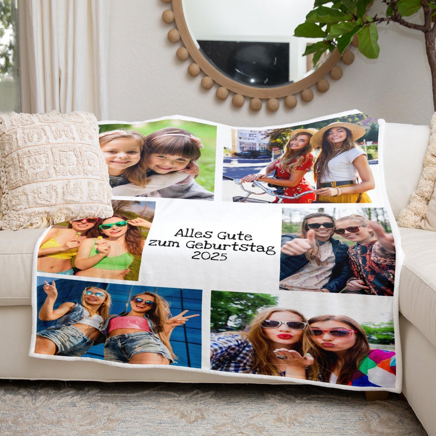 Personalisierte Kuscheldecke mit deinen Lieblingsfotos