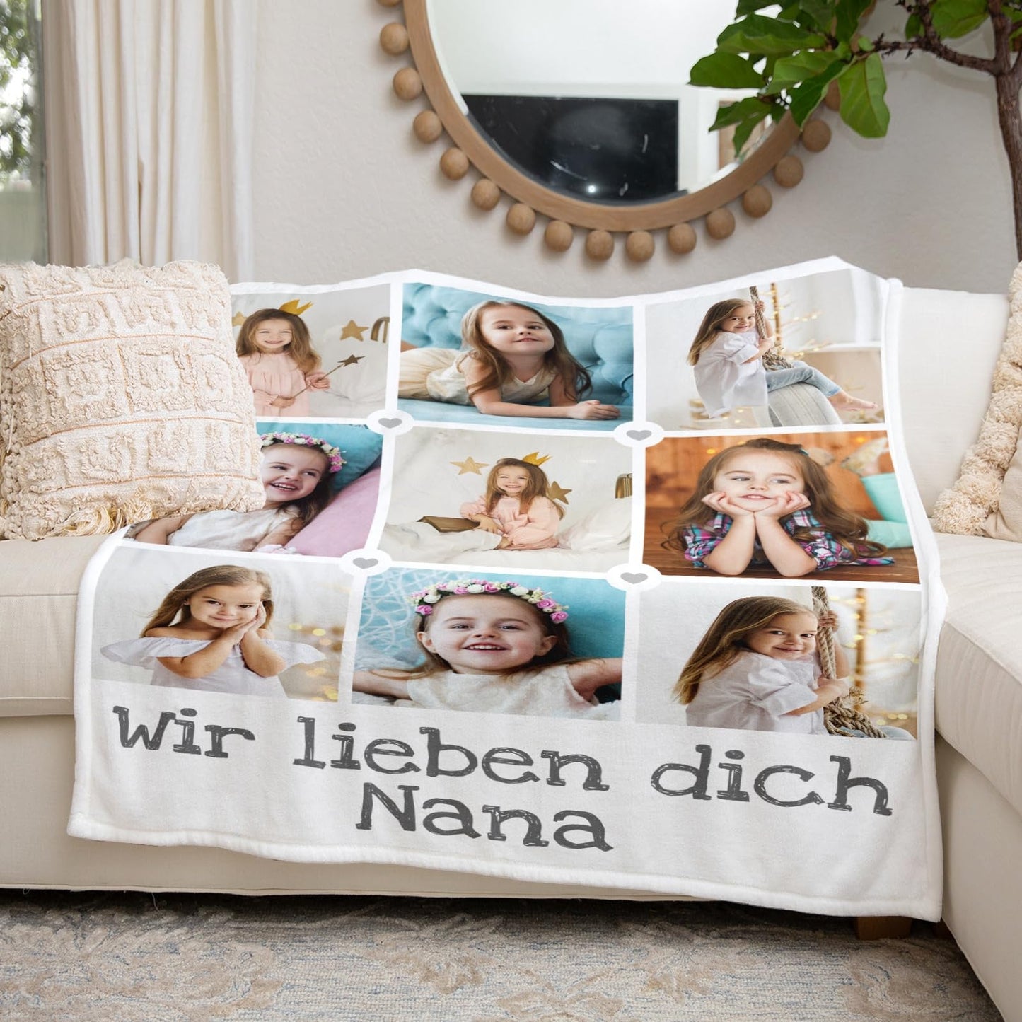 Personalisierte Kuscheldecke mit deinen Lieblingsfotos