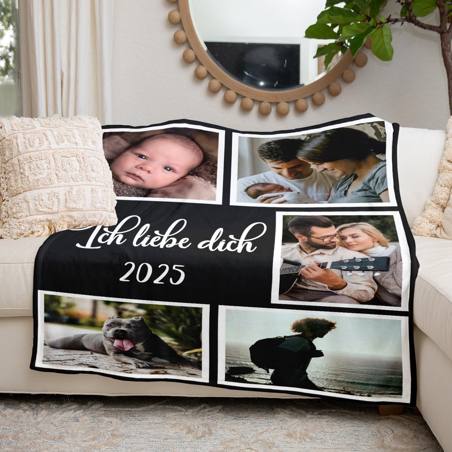 Personalisierte Kuscheldecke mit deinen Lieblingsfotos