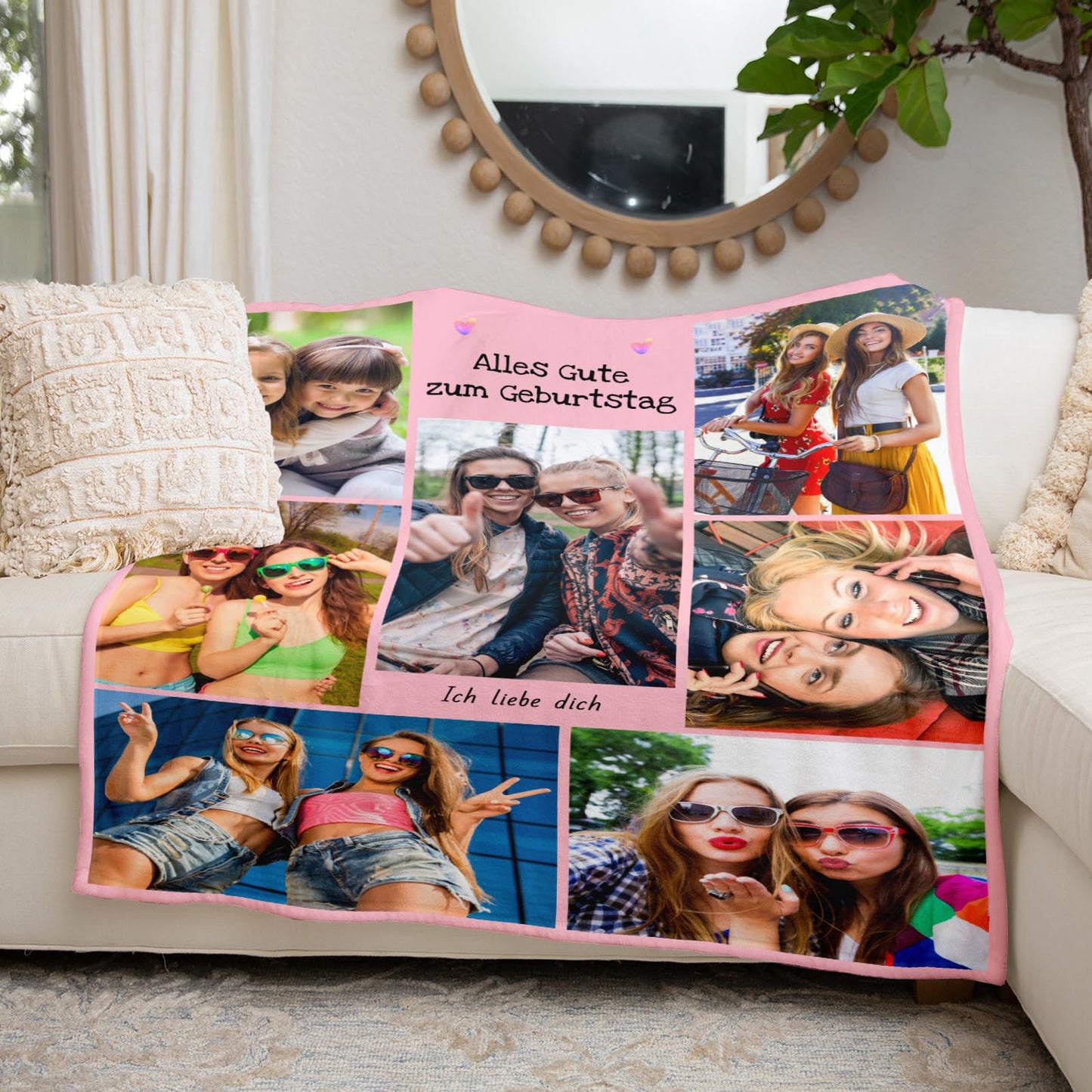 Personalisierte Kuscheldecke mit deinen Lieblingsfotos