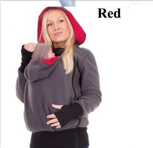 Warmer Woll Hoodie mit Babytrage