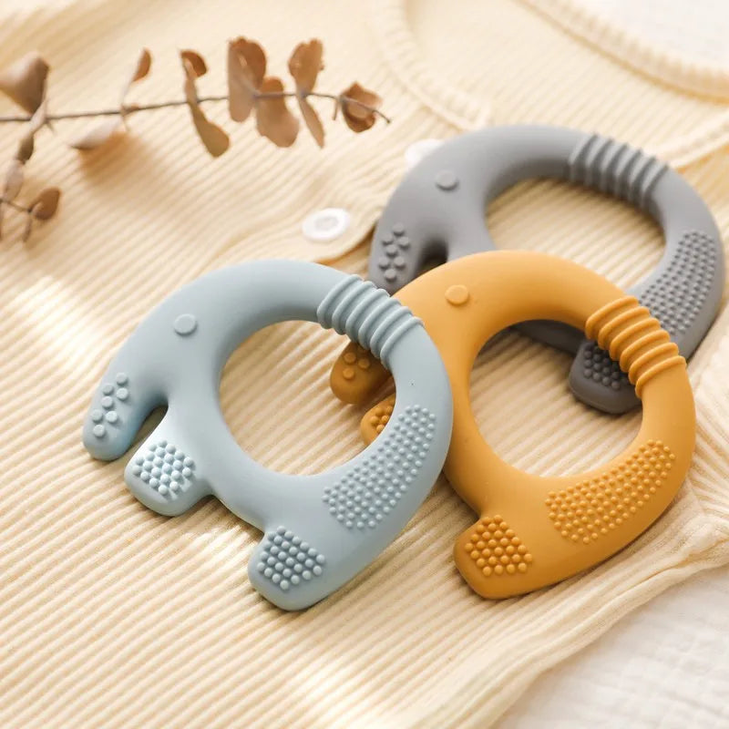 Elephant baby teething toy for healthy teething