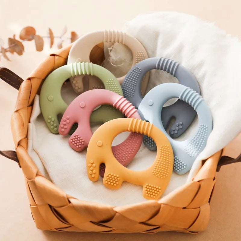 Elephant baby teething toy for healthy teething