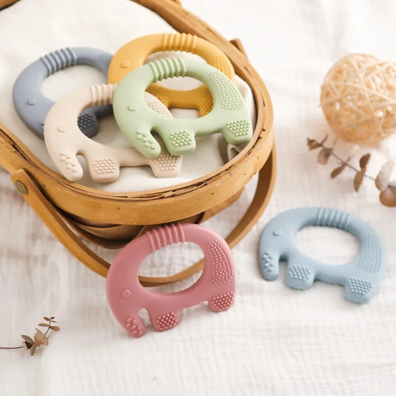Elephant baby teething toy for healthy teething