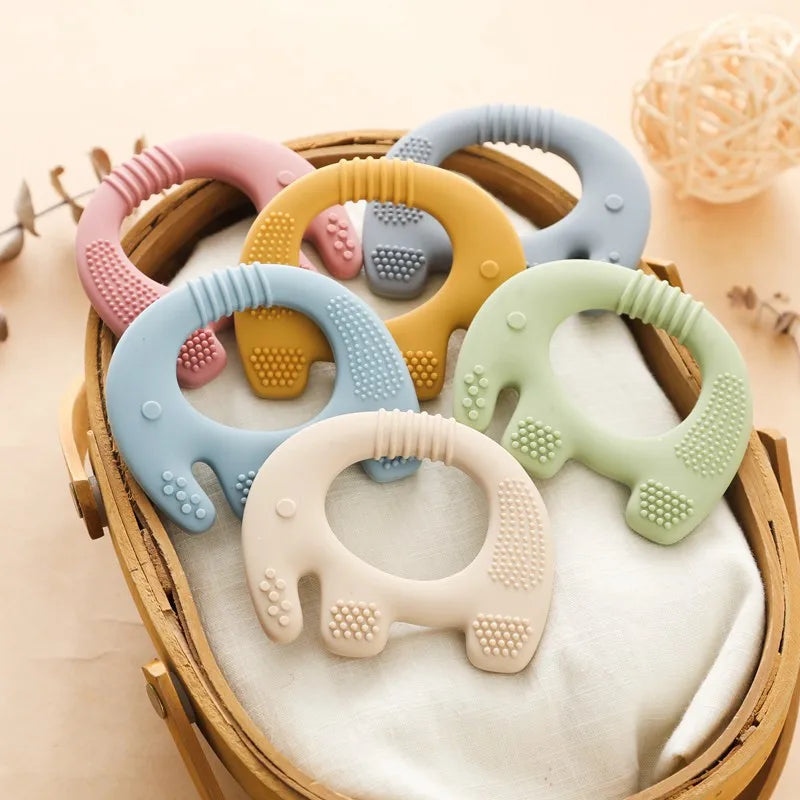 Elephant baby teething toy for healthy teething