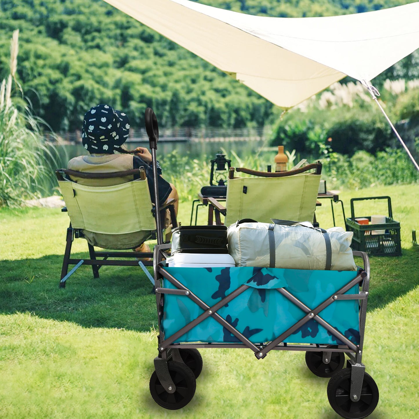 Outdoor Mehrzweck-Mikro zusammenklappbar Trolley - shinyly.shop