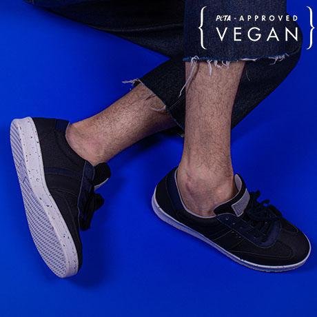 VIVACE veganer und recycelter Sneaker in Schwarz und Marineblau - shinyly.shop