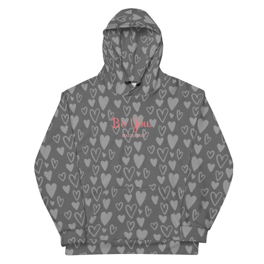 "Be You" -  Hoodie - LOVE GREY - shinyly.shop
