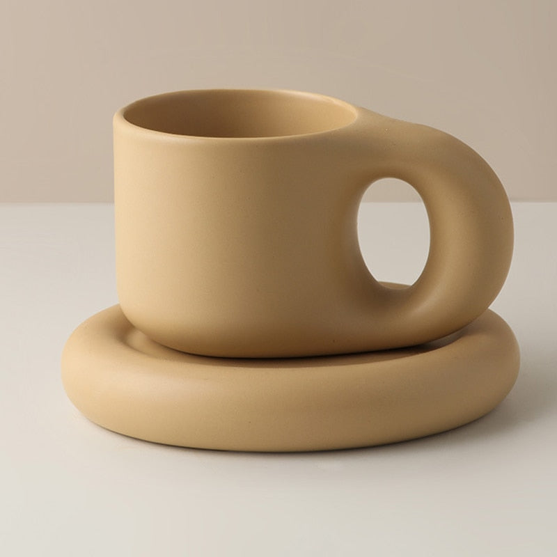 Handbemalte Keramik Tassen in kreativem Design - shinyly.shop
