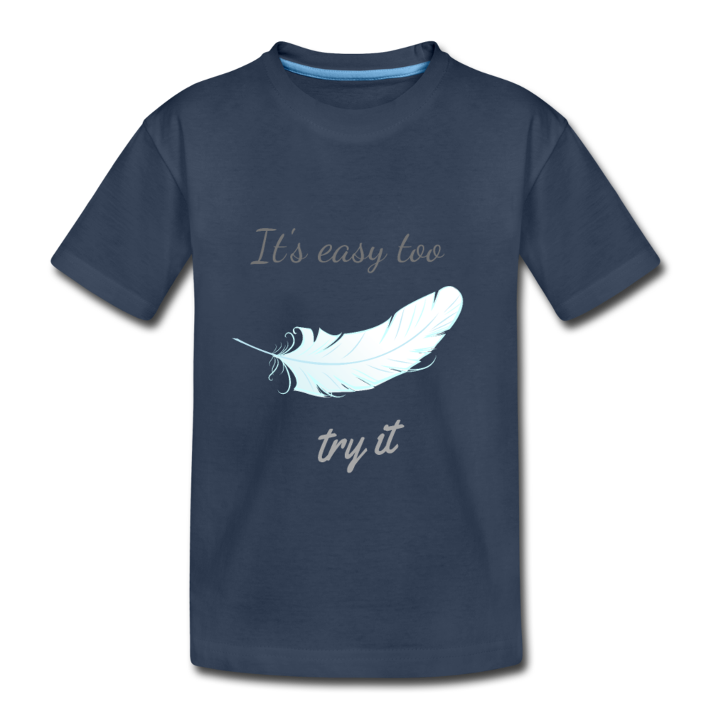 Unsere Empfehlung! Teenager Premium Bio T-Shirt - Navy