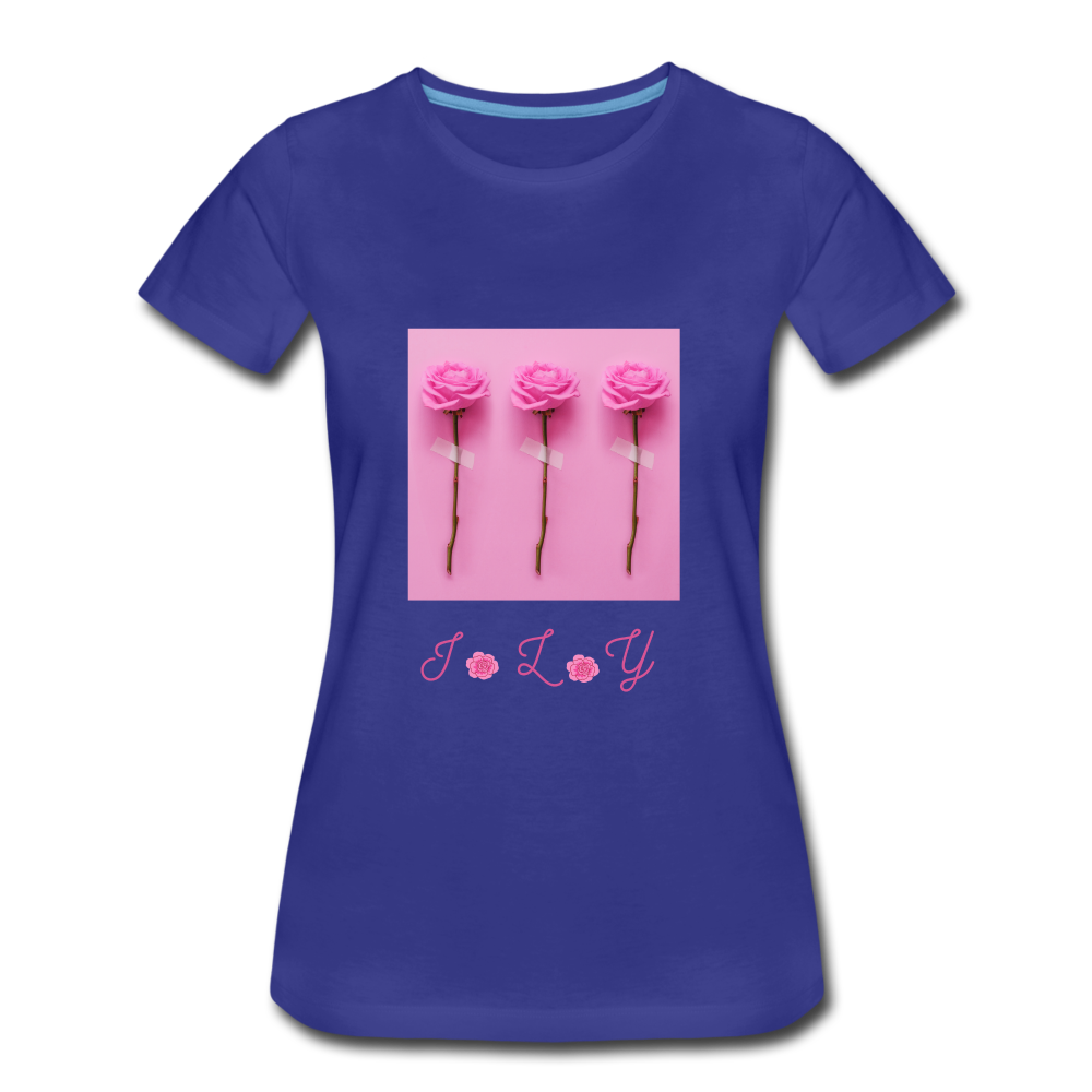 Frauen Premium Bio T-Shirt I I*L*Y - Königsblau
