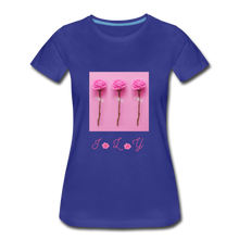 Load image into Gallery viewer, Frauen Premium Bio T-Shirt I I*L*Y - Königsblau

