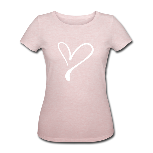 Frauen Bio-T-Shirt von Stanley & Stella I Mit Herz - Rosa-Creme meliert