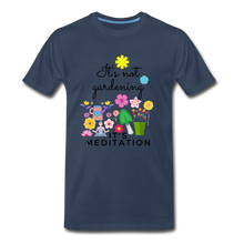 Load image into Gallery viewer, Männer Premium Bio T-Shirt I Gardening is Meditation - Navy
